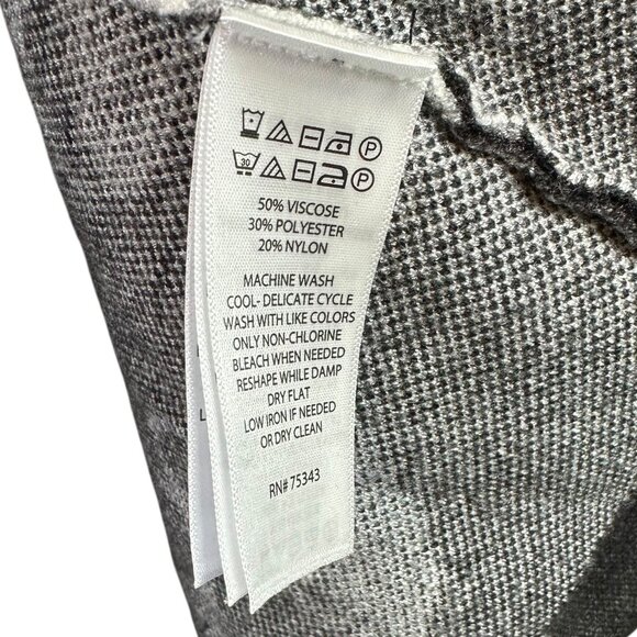 Cynthia Rowley Cardigan Sweater Black Floral Jacquard Viscose Blend Size 3X - Picture 7 of 7